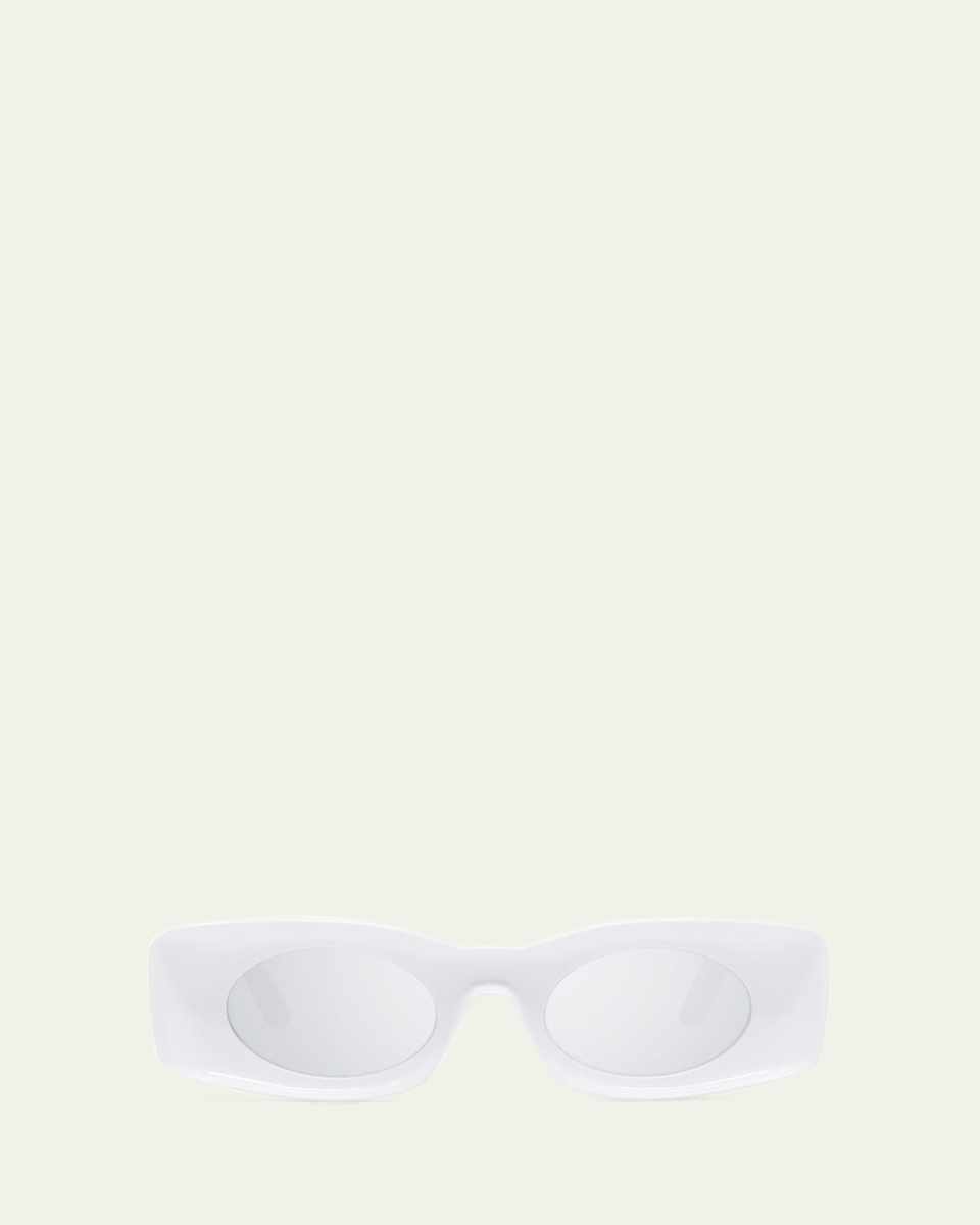 Two-Tone Acetate Inset Oval Sunglasses